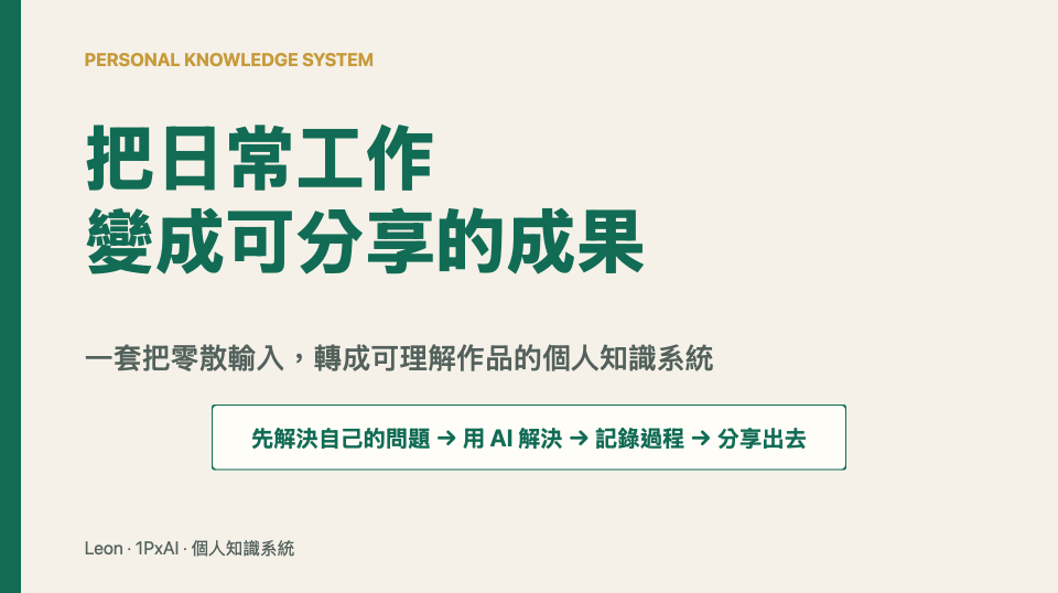 個人知識系統作品封面